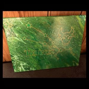 Astrological acrylic poor painting Taurus